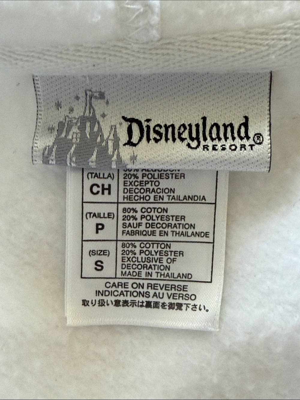 Disneyland Resort Authentic Mickey Mouse White Zip Hooded Sweatshirt - Picture 9 of 9